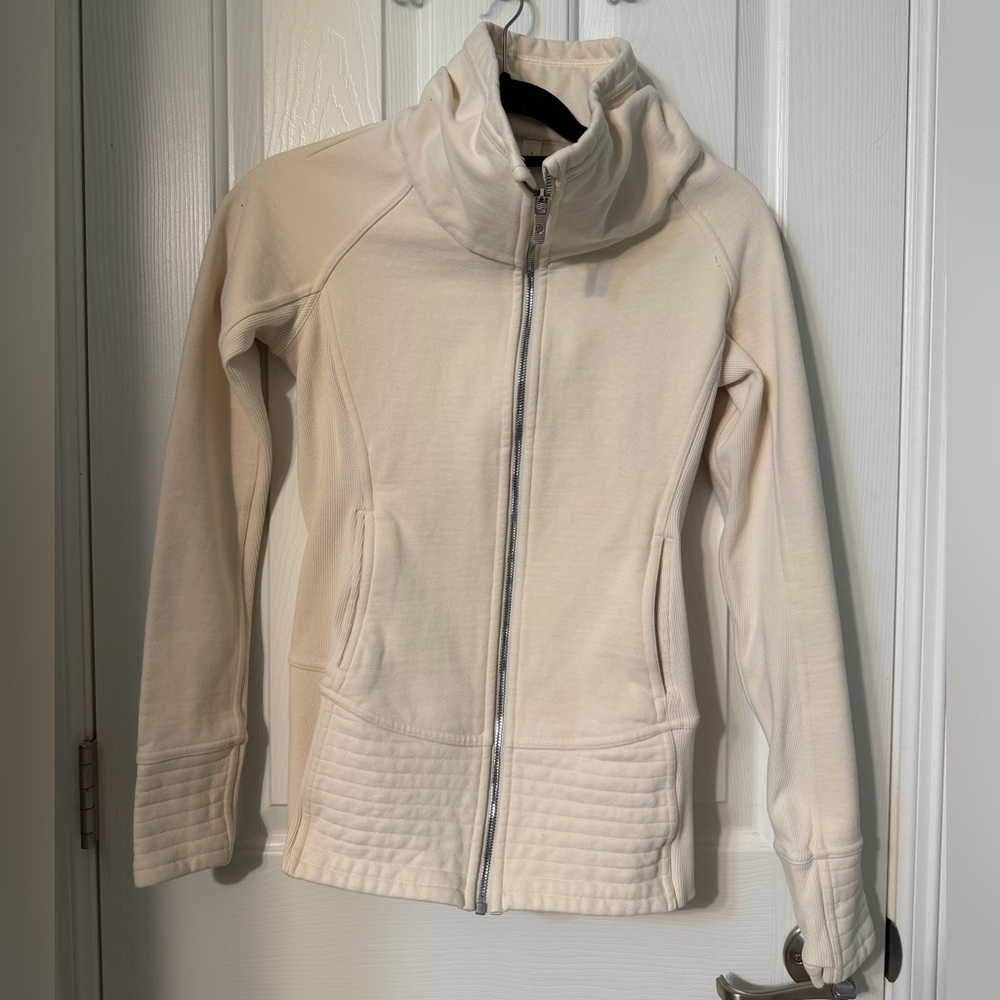 Lululemon Athletica Cream Zip Up Jacket